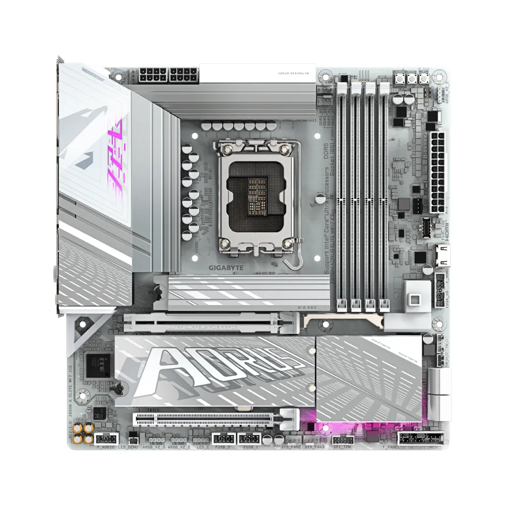 Gigabyte Motherboard Z890M AORUS ELITE WIFI7 ICE DDR5 For Intel Ultra Processors view 2